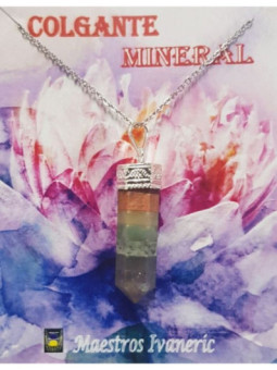 Colgante Punta de Mineral 7 Chakras 3-4cm