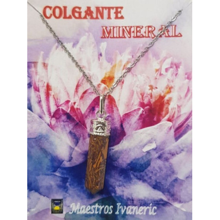 Colgante Punta de Mineral Jaspe Leopardo 3-4cm