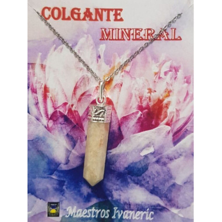 Colgante Punta de Mineral Piedra Sol 3-4cm