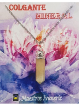 Colgante Punta de Mineral Fluorita Amarilla 3-4cm