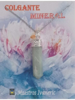Colgante Punta de Mineral Venturina Verde 3-4cm