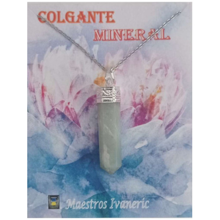 Colgante Punta de Mineral Venturina Verde 3-4cm