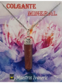 Colgante Punta de Mineral Jaspe Rojo 3-4cm