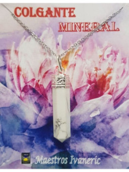 Colgante Punta de Mineral Howlite 3-4cm