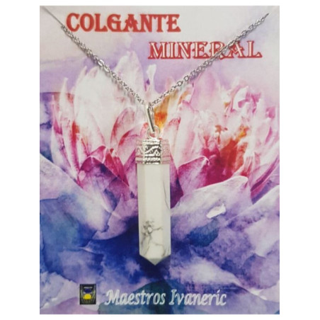 Colgante Punta de Mineral Howlite 3-4cm
