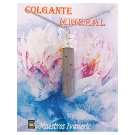 Colgante Punta de Mineral Ágata Gris 3-4cm
