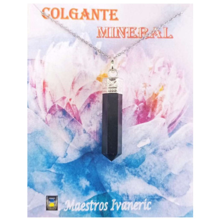 Colgante Punta de Mineral Jaspe Negro 3-4cm