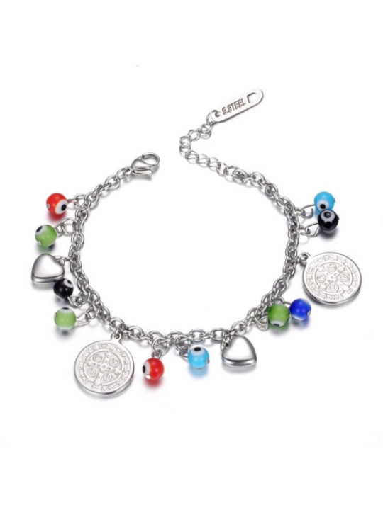 Pulsera Artesanal de Propósito San Benito, Protección Contra Magias y Envidias