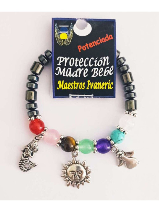 Pulsera Artesanal de Propósito Protección Madre y Bebe