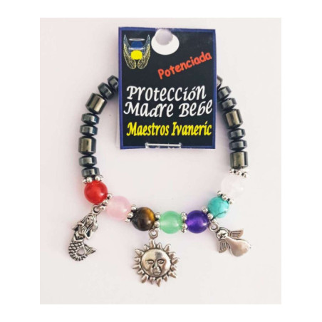 Pulsera Artesanal de Propósito Protección Madre y Bebe