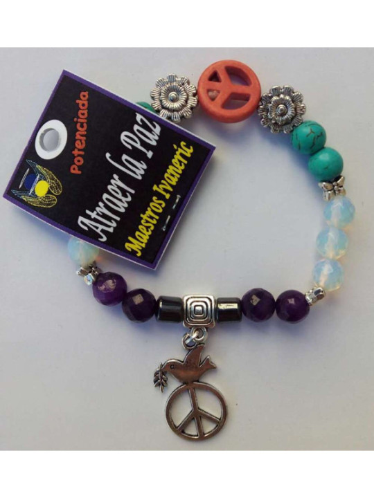 Pulsera Artesanal de Propósito Atraer la Paz