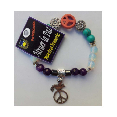 Pulsera Artesanal de Propósito Atraer la Paz