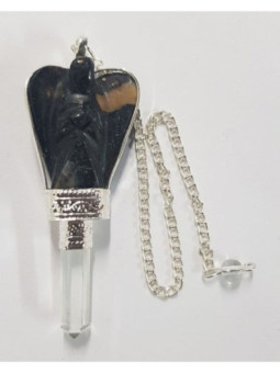 Péndulo Ángel Mineral Onix con Punta de Cuarzo 5,5 a 6,5cm