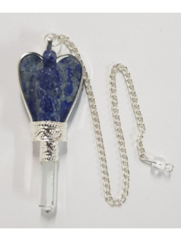 Péndulo Ángel Mineral Lapislázuli con Punta de Cuarzo 5,5 a 6,5cm