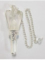 Péndulo Ángel Mineral Cuarzo Cristal con Punta de Cuarzo 5,5 a 6,5cm