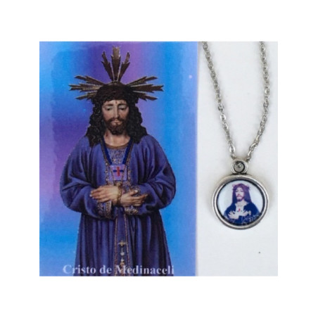 Medalla Esmaltada Jesús de Medinaceli 14mm con Estampa