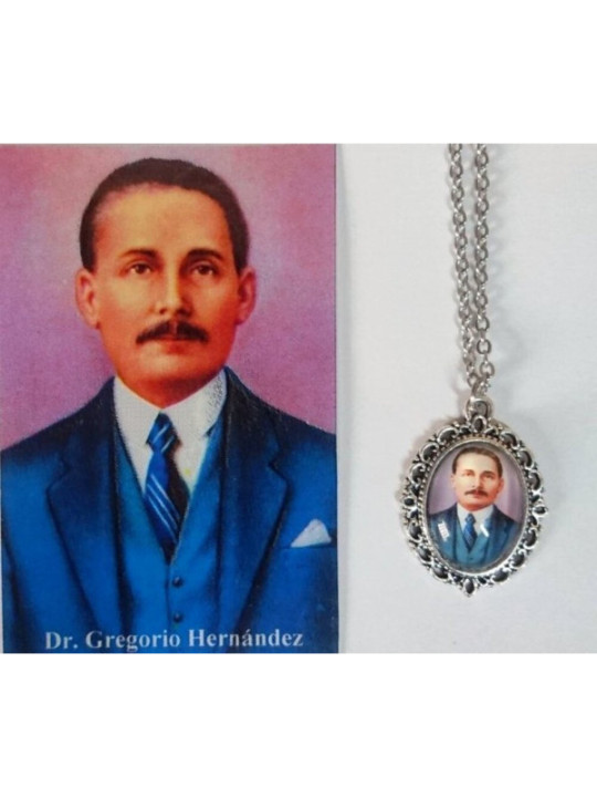 Medalla Esmaltada Gregorio Hernandez 14mm con Estampa