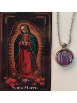 Medalla Esmaltada Santa Muerte 14mm con Estampa