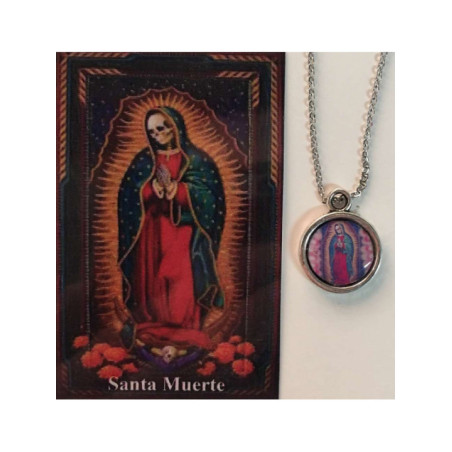 Medalla Esmaltada Santa Muerte 14mm con Estampa