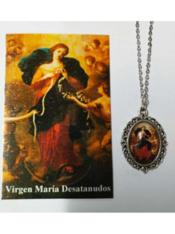 Medalla Esmaltada Virgen Desatanudos 14 mm Con Estampa