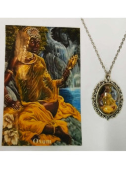 Medalla Esmaltada Oxum de 14 mm con Estampa