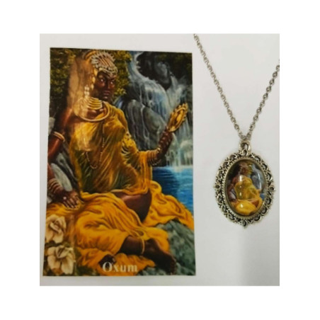 Medalla Esmaltada Oxum de 14 mm con Estampa