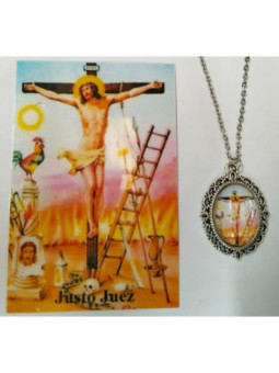 Medalla Esmaltada Justo Juez de 14 mm con Estampa