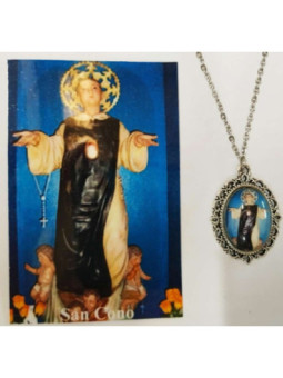 Medalla Esmaltada San Cono de 14 mm con Estampa