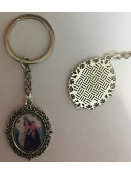 Llavero Esmaltado Virgen del Carmen 45 x 30mm