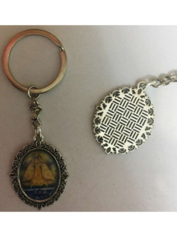 Llavero Esmaltado Virgen Caridad del Cobre 45 x 30mm