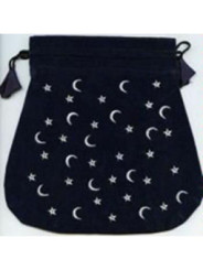 Bolsa Guarda Tarot Lunas y Estrellas. 15cm X23cm