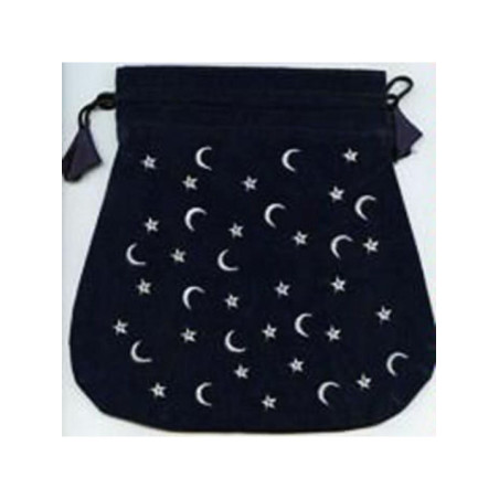 Bolsa Guarda Tarot Lunas y Estrellas. 15cm X23cm