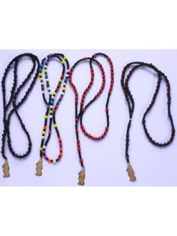 Pack 4 Rosarios de Madera de la Santa Muerte