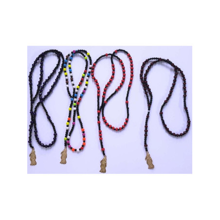 Pack 4 Rosarios de Madera de la Santa Muerte