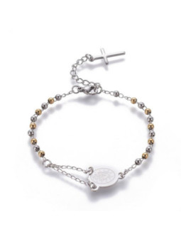 Denario Dorado y Plateado de Acero Inoxidable, 23 cm.