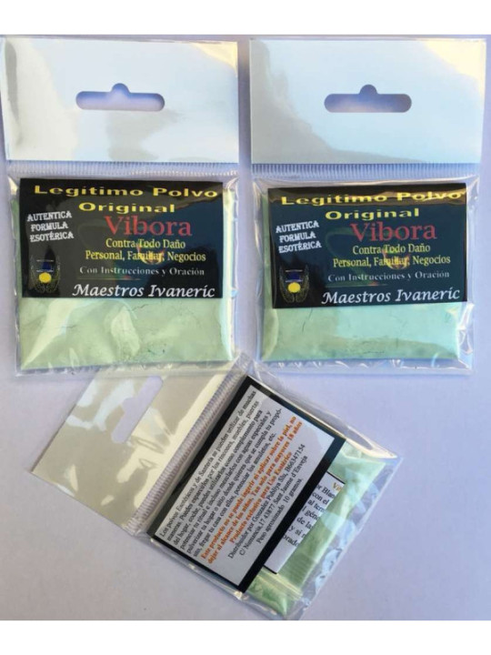 Vibora Contra Daños. con Instrucciones y Oración