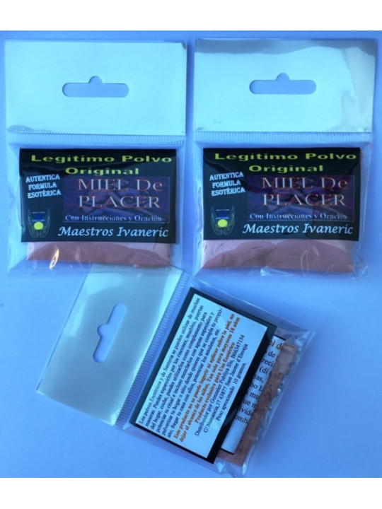 Polvos Miel de Placer, con Instrucciones y Oración