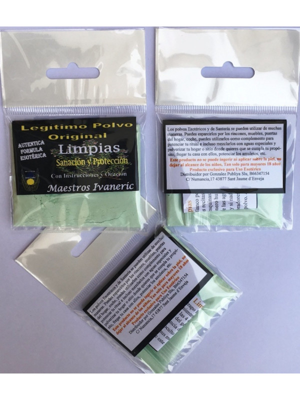 Limpias. Salud y Protección. con Instrucciones y Oración