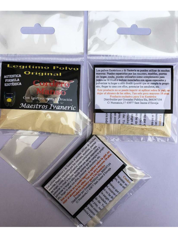 Cordero Manso con Instrucciones y Oración
