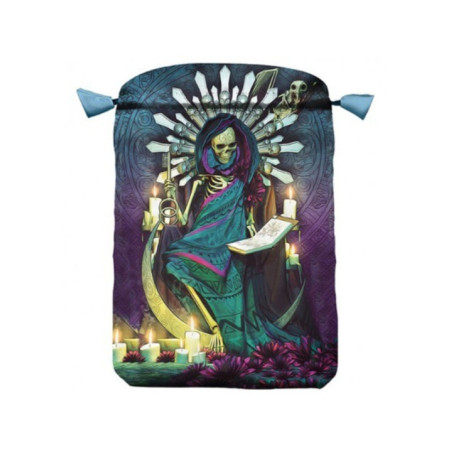 Bolsa Guarda Tarot Santa Muerte. 16cm X 22.5cm