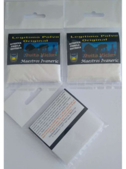 Polvos Quita vicios, con Instrucciones y Oración