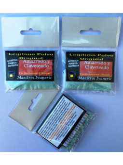 Polvo Amarrado y Claveteado, con Instrucciones y Oración