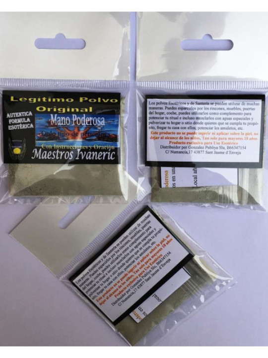 Polvo Mano Poderosa, todo Tipo de peticiones con Instrucciones y Oración