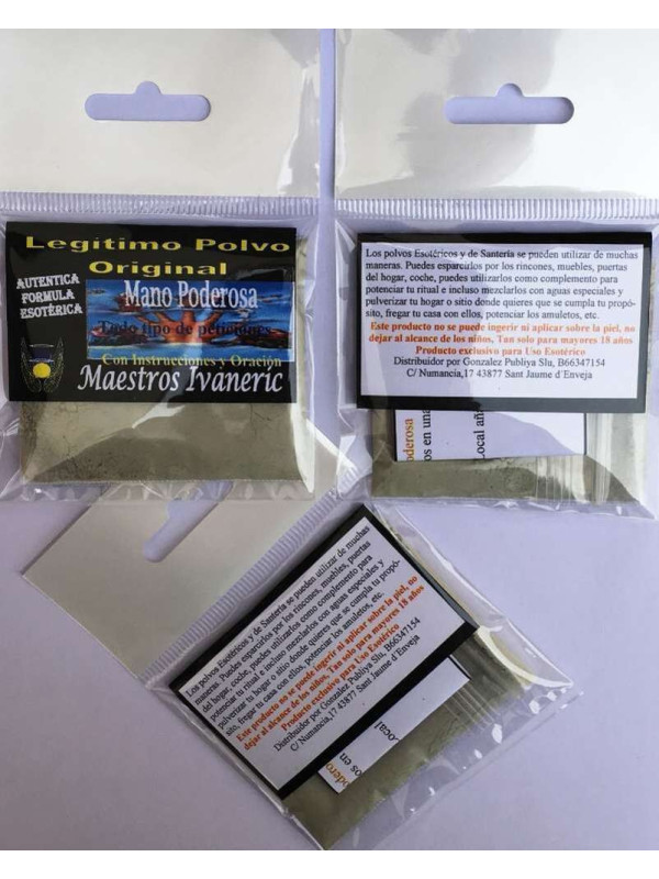 Polvo Mano Poderosa, todo Tipo de peticiones con Instrucciones y Oración