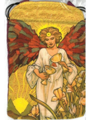 Bolsa Guarda Tarot Golden Art Nouveau 15,5cm X 24 cm