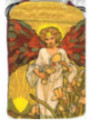 Bolsa Guarda Tarot Golden Art Nouveau 15,5cm X 24 cm