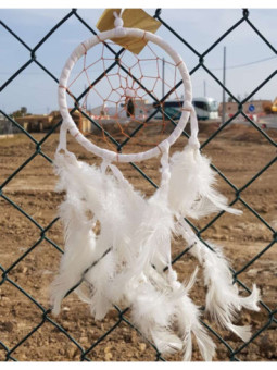 Atrapasueños Blanco, con Plumas 35cm