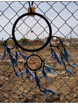 Atrapasueños Negro, con Plumas 60cm