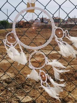 Atrapasueños Blanco, con Plumas 60cm