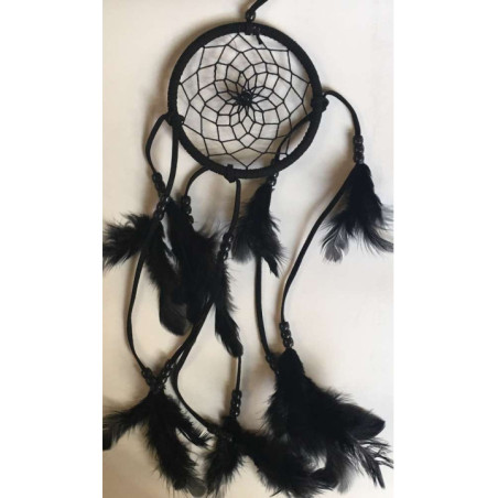 Atrapasueños Negro con Plumas 40cm